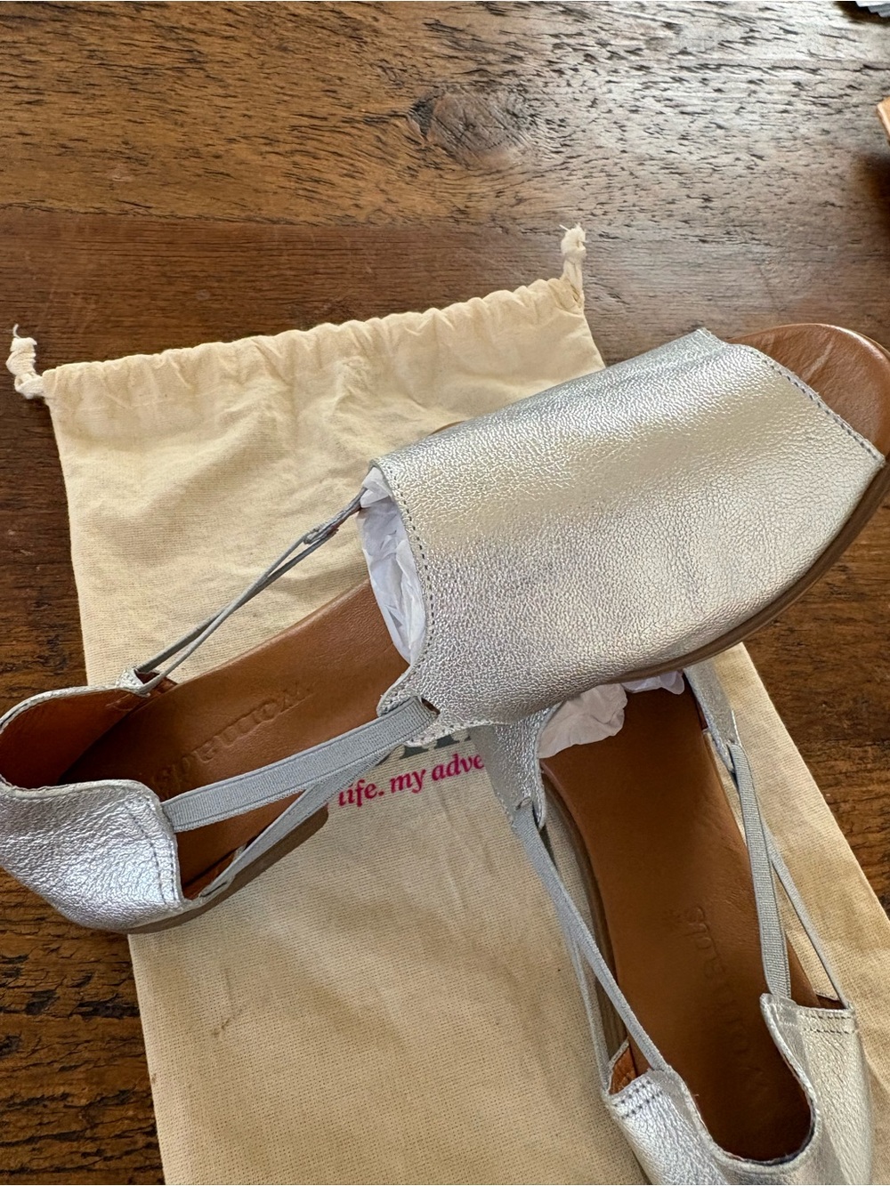Silver Slingback Open-Toe Womads - Picture 5 of 6